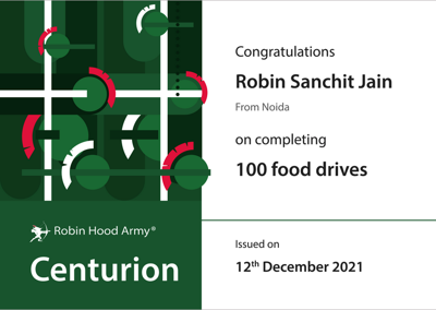 Robin hood army certificate